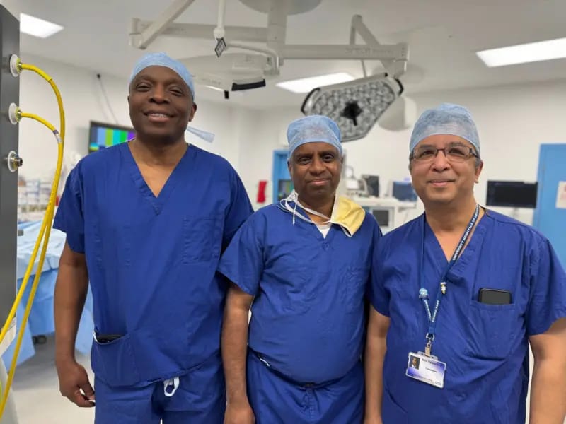 Dr. Omeje and surgeons